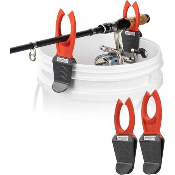 Suporte de Vara de Pesca para Balde de 5 Galões, Suporte de Vara para Pesca no Gelo, Protetor de Vara Macio para Varas U