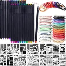 Kit de Suprimentos para Scrapbooking Honoson com 48 Peças, Ferramentas e Suprimentos para Scrapbook, Estêncil para Diári