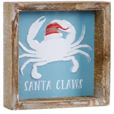 Placa de Natal FESTWIND para Praia, Placas de Natal de Madeira para Mesa, Escrivaninha, Prateleira, Lareira, Escritório,
