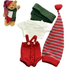 Roupas para Bonecos de 14 Polegadas para Bartholomew Bear e Bashful Bunny, Trajes de Natal para Urso de Pelúcia, Apenas