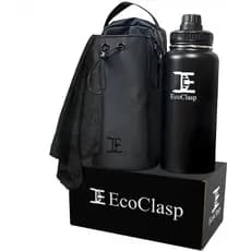Bolsa de Ginástica Magnética Ecoclasp com Capacidade de 5kg, Garrafa de Água Isolada de 32oz e Conjunto de Toalha de Sec
