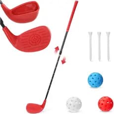 Conjunto de Tacos de Golfe Realspring para Quintal, Taco de Golfe Ajustável para Jogo em Quintal, Tacos de Plástico para