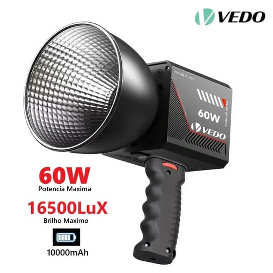VEDO Luz Profissional 60W CCT 2800-7500K para Live Vídeo Retrato e Produção Comercial