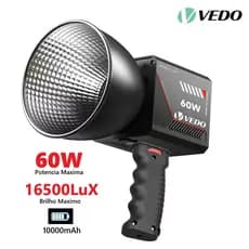 VEDO Luz Profissional 60W CCT 2800-7500K para Live Vídeo Retrato e Produção Comercial