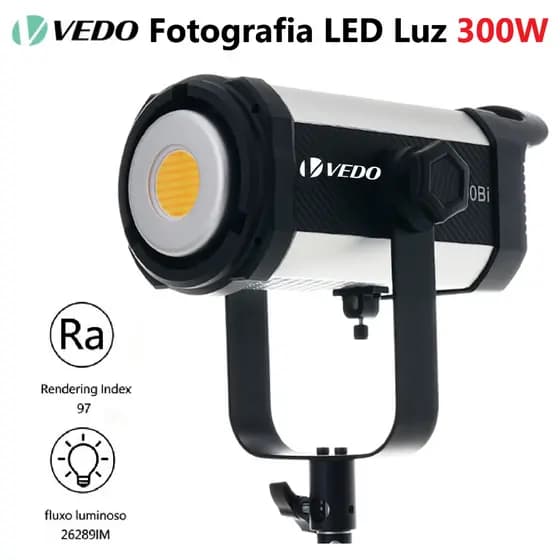 VEDO Luz Profissional 300W CCT 2700-6500K Ajustável Ferramenta de Cor Cinematográfica