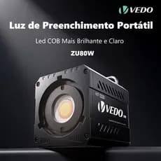 VEDO Luz Portátil 80W CCT 2500-6500K Ajustável para Live Retrato Vídeo e Locação
