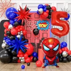 Conjunto de 96 Balões Metalizados do Super-Herói Homem-Aranha, Balões de Número de 32 Polegadas, Decoração para Festa de