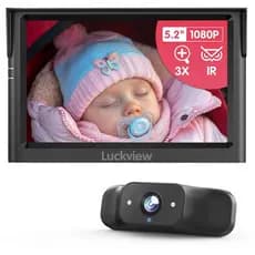 Câmera Veicular BM1 para Monitoramento do Banco Traseiro e de Animais de Estimação, Monitor de 5'' 1080P com Visão Notur