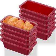 Tobeelec 10 Formas de Silicone para Pão, Formas de Silicone Antiaderentes para Assar, Molde de Silicone para Pão Caseiro