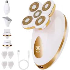 Depilador Elétrico 5 em 1 para Mulheres, Removedor de Pelos Faciais e Depilador Feminino para Pernas com Cabeça Flutuant