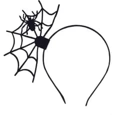 Halloween Spider Web Hair Hoop, Halloween Headband Spider Web Fasciantor Black Spider Headpiece Costume Party Headpiece