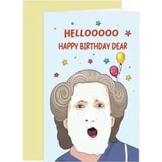 Cartão de Aniversário Engraçado da Sra. Doubtfire, Ideia de Presente de Aniversário Hilariante Inspirada em Filmes dos A