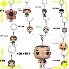 Novo Chaveiro Stranger Things Eleven Dustin Steve Robin Demogorgon Farpa Para Mochila Pingente