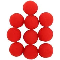 10 Peças Bolas De Esponja Vermelha De 3.5 Cm Close-Up Adereços Mágicos Brinquedos De Truque De Comédia Clássica Bola De