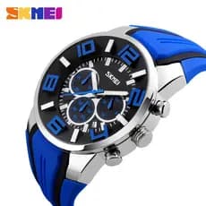 Relógio de pulso masculino de marca de luxo Skmei 9128, relógio masculino à prova d'água, casual, de quartzo, de alta qu