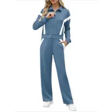 Conjunto de Moletom Esportivo Casual de Duas Peças para Mulheres, Estilo Europeu e Americano, Outono 2026, com Calças Co