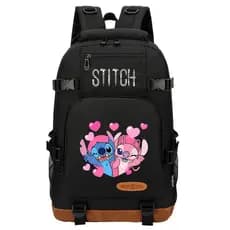 Mochila Estampada Anime Lilo & Stitch para Adolescentes, Estudantes do Ensino Fundamental e Médio, Mochila Casual Unisse