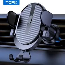 Suporte para celular de carro TOPK D39, versão atualizada para 2023, equipado com uma presilha ajustável de 360 graus pa