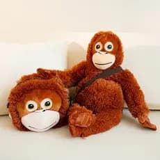 Simulação De Desenho Animado Gorila Brinquedo De Pelúcia Fofo Mochila Orangotango Braço Longo Bolsa Crossbody Macio Pres