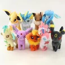 1Pc Anime Pokémon Eevee Jolteon Flareon Vaporeon Umbreon Sylveon Leafeon Glaceon Espeon Brinquedos de Pelúcia Boneca Mac