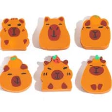 30 Peças Borrachas De Lápis Capivara Bonito Dos Desenhos Animados Borracha Forma Animal Crianças Escola Correção Suprime