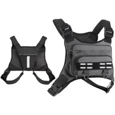 Breathable Chest Bag with Phone Pocket and Reflective Strips for Snowboarding Cycling Running and Streetwear
