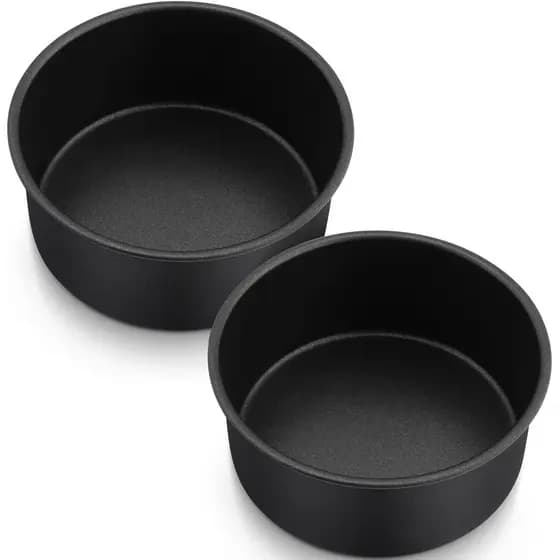 Forma para Bolo TeamFar, 6'' x 2.75'', Forma Redonda para Bolo de Aniversário com Revestimento Antiaderente, Núcleo de A
