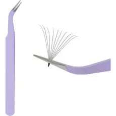 Pinça Profissional para Cílios - Ferramenta Aplicadora de Cílios Postiços em Aço Inoxidável, Pinça de Precisão para Cíli