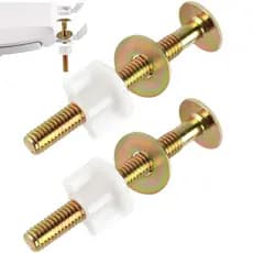 Kit de Substituição de Parafusos para Assento Sanitário (2 Peças) - Parafusos de Alta Resistência com Porcas Plásticas e