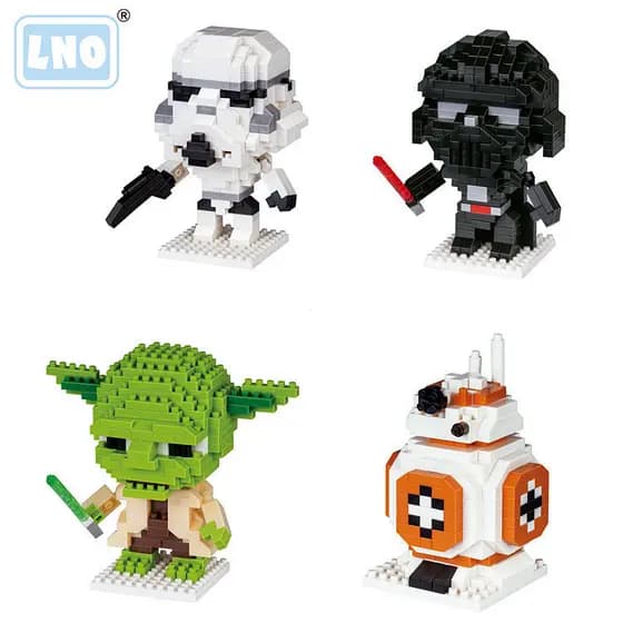 Yoda Planet Bloco De Construção Brinquedo Samurai Preto Branco 118-121