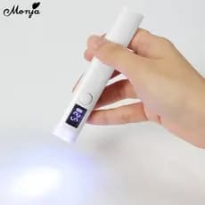 Secador de Unhas Portátil Monja UV Mini, Lanterna LED Branca, Lâmpada de Secagem Rápida para Esmalte em Gel, Ferramenta