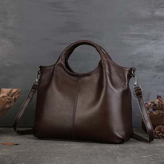 Bolsa de edição especial, bolsa grande de couro genuíno de alta qualidade, estilo étnico, couro genuíno vintage, tamanho