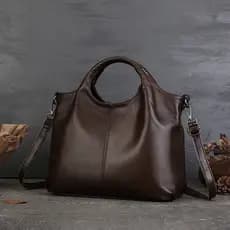 Bolsa de edição especial, bolsa grande de couro genuíno de alta qualidade, estilo étnico, couro genuíno vintage, tamanho