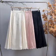 Saia de Cintura Alta Qiang 3085, Novo Estilo Chinês, Inspirada no Zen, Estampa da Dinastia Tang, FDE1 BQ8H