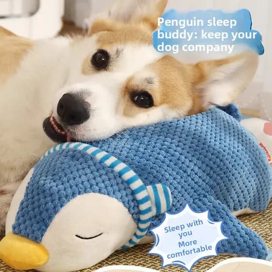 Animal de estimação dormindo boneca dormindo pinguim brinquedo voz polvo voz tubarão Molar auto-feliz tédio aliviar ferr