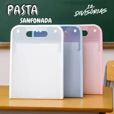 Pasta Acordeão Vertical Premium – Para Home Office e Estudos Sem BagunçaPasta Sanfonada Vertical A4 – 13 Compartimentos