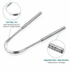 Raspador de Língua Aço Inoxidável Profissional Hálito Fresco Higiene Bucal limpador de língua higiene bucal