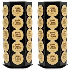 Porta Cápsulas Dolce Gusto Giratório Preto 60 Un Suporte Organizador Placa Cantinho do Café