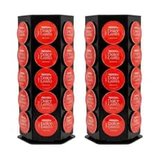 Porta Cápsulas Dolce Gusto Giratório Preto 60 Un Organizador Suporte Placa Cantinho do Café