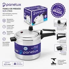 Panela De Pressão 4,5litros Panelux Linha Classic Alto Brilho A Mais Vendida Do Brasil