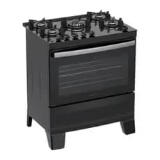 Fogão Agile 5 Bocas Automático Mesa de Vidro Tripla Chama Atlas