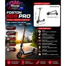 🛴 Patinete Elétrico Foston S09 Pro | Motor 350W | Até 30 km de Autonomia | Dobrável 🚀 Mobilidade, economia e diversão