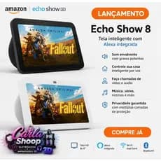 Echo Show 8 (3ª Geração) Alexa Integrada Tela HD 8" Smart Display Original Wi-Fi Bluetooth Bivolt transforme sua casa 🏡