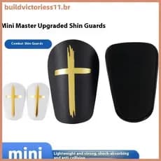 BDVT 2 Peças Caneleiras De Futebol Leves Com Absorção De Choque Protetor De Pernas Mini BR