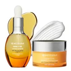 SKINN Duo Luminoso Antienvelhecimento para Cuidados com a Pele com Óleo Facial + Creme Firmador - Óleo Facial Hidratante