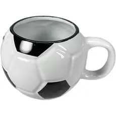 Caneca de Café em Cerâmica em Forma de Bola de Futebol 14oz, Caneca Esportiva com Alça, Presentes de Futebol para Homens
