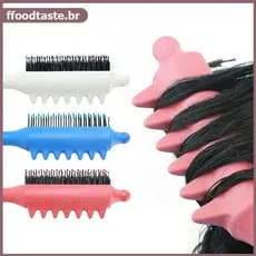 FFOOD Escova De Volume Cerdas De Javali Dentes Curling Rolo Pente Para Raízes De Cabelo Fofo Estilo Alisamento Ferrament
