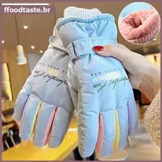 FFOOD Luvas De Esqui Com Tela Sensível Ao Toque À Prova D'água E De Vento , Ciclismo Espessadas BR