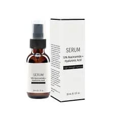 Sérum Hidratante de Niacinamida com Ácido Hialurônico - Fórmula Leve para Pele Seca, Hidratante e Iluminadora para uma P