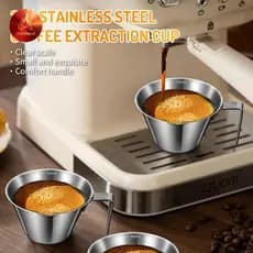 Copo De Extração De Café Expresso De Aço Inoxidável Aredhoot Barista Grade 304 Com Escala De Medição BR